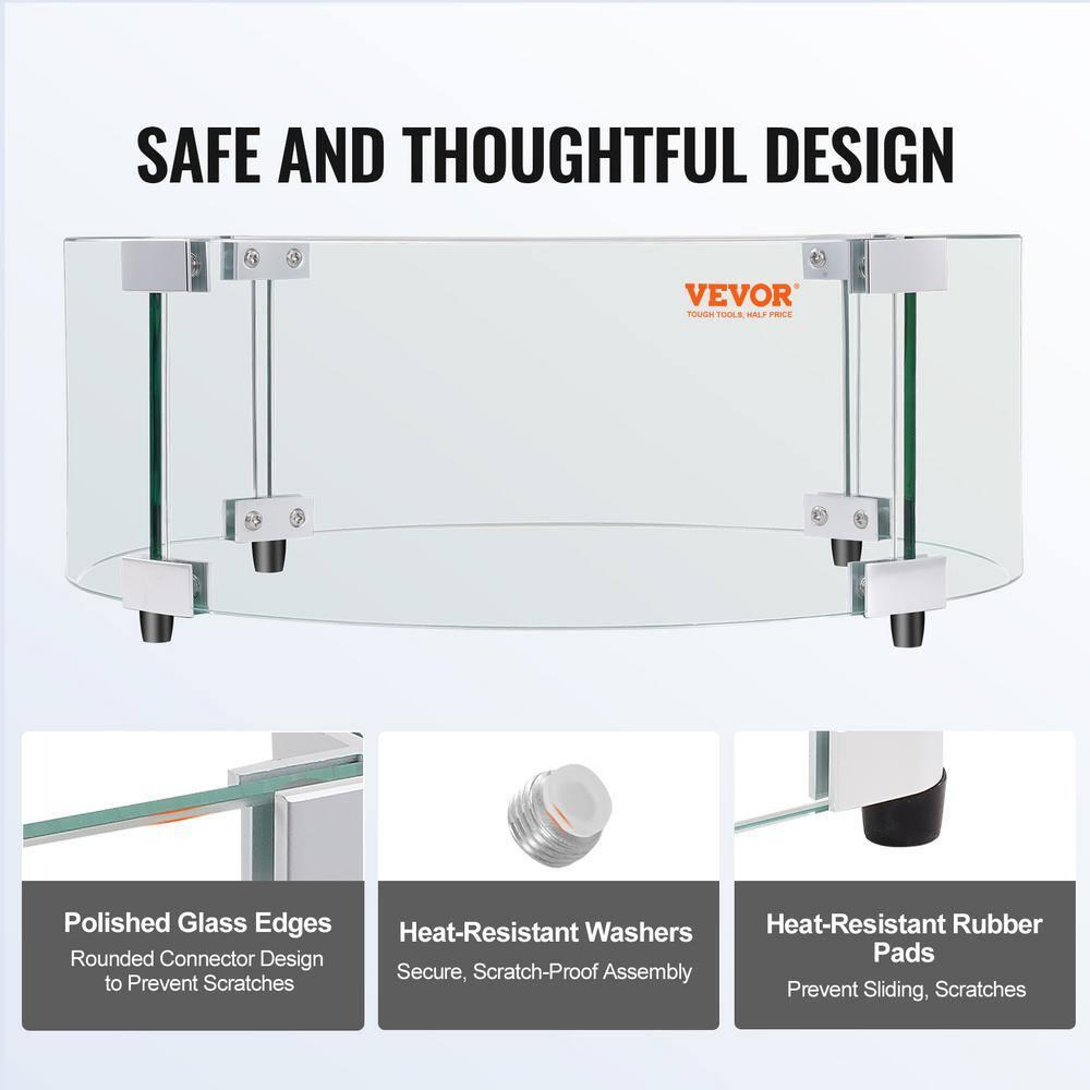 VEVOR Circle Stainless Steel Fire Pit Accessory (Set of 4)