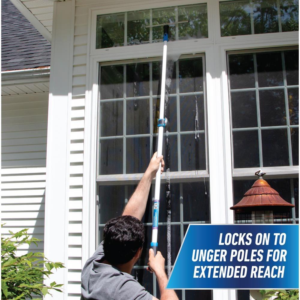 12-inch Stainless Steel and Plastic Window Squeegee with Rubber Blade