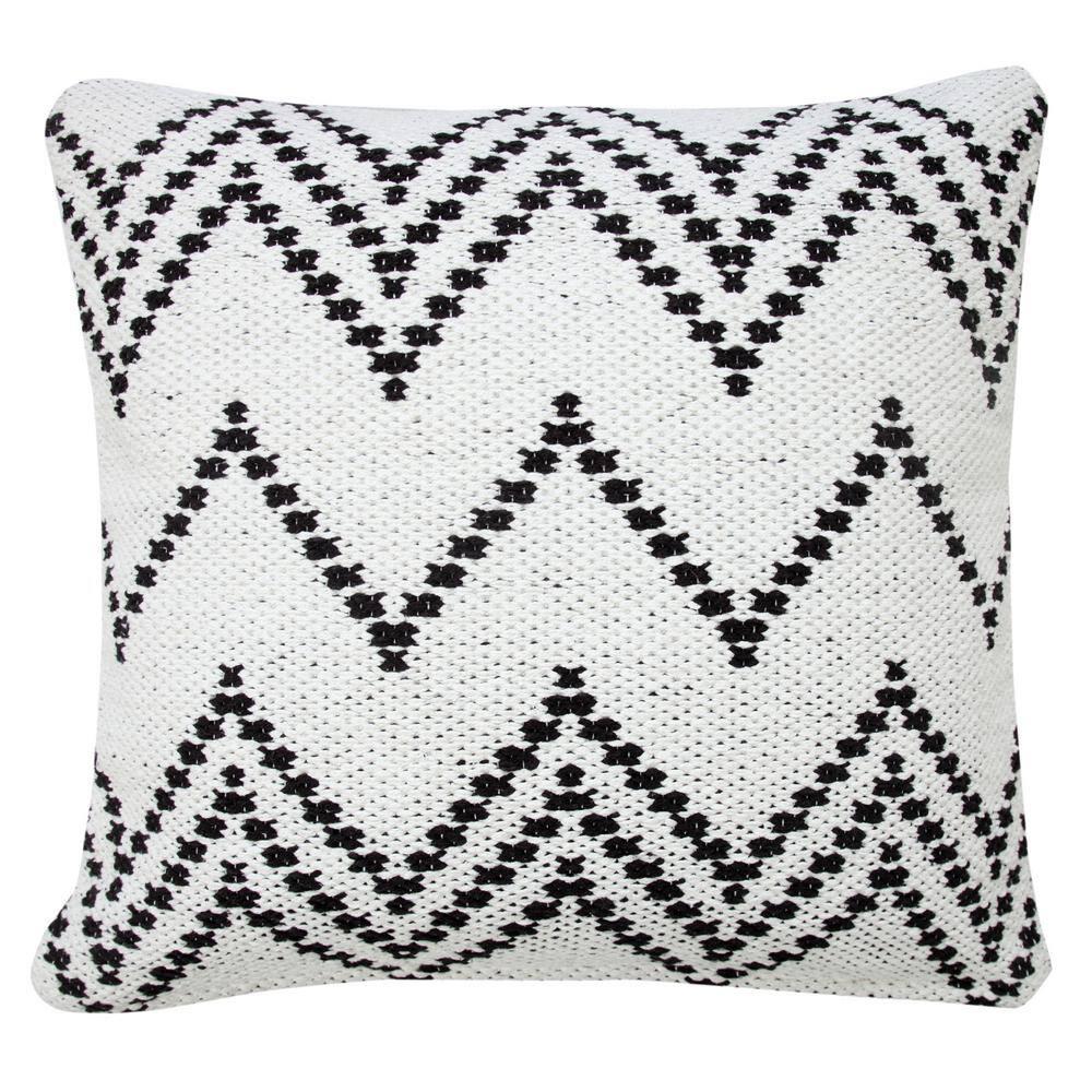 ZeaZu Chevron Cotton Reversible Throw Pillow