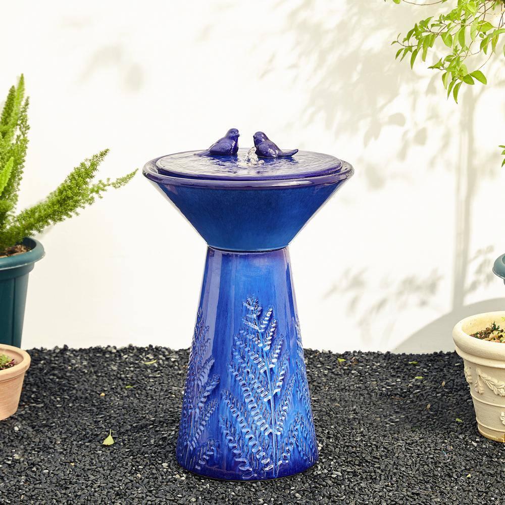 Kelly Clarkson Home Loulou Weather Resistant Bowl & Stand Fountain with Light