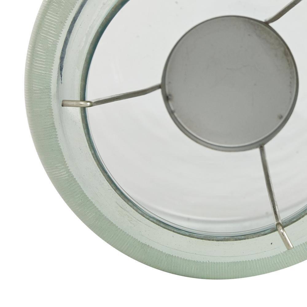DecMode 7.5"W, 7.75"H Glass Contemporary Candle Holder, Turquoise, 1 - Piece