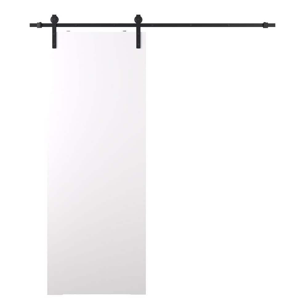 Belldinni Optima Paneled Manufactured Wood Composite Solid Core Interior Sliding Hidden Barn Door Without Base Board With Installation Hardware Kit