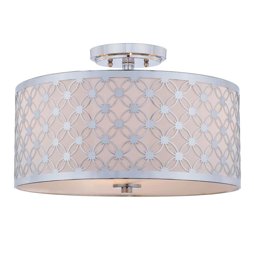 Hutch Flush Mount - FLU4002 - Chrome - Safavieh