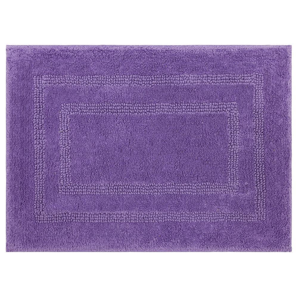 Mohawk Cotton Bath Mat Soft Absorbent Quick Dry Machine Washable Bathroom Mat, Grape, 17" x 24"