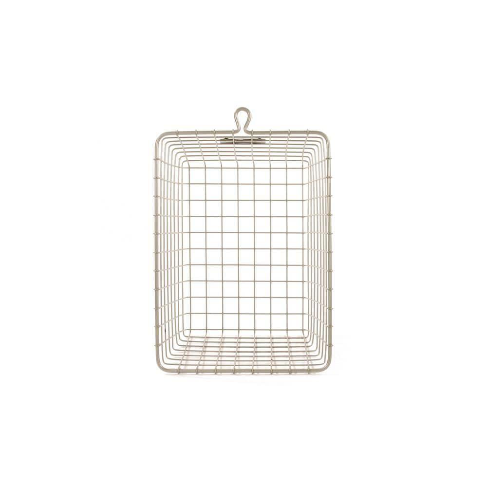 Spectrum Diversified Small Storage Basket Light Silver: Metal Locker Storage & Portable Utility Organizer