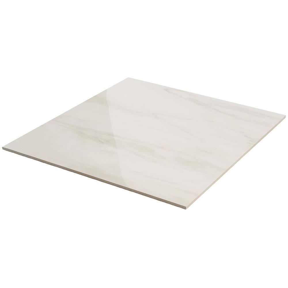 24" x 24" Polished Marble Look Porcelain Floor and Wall Tile (15.5 Sq. Ft. / Case)