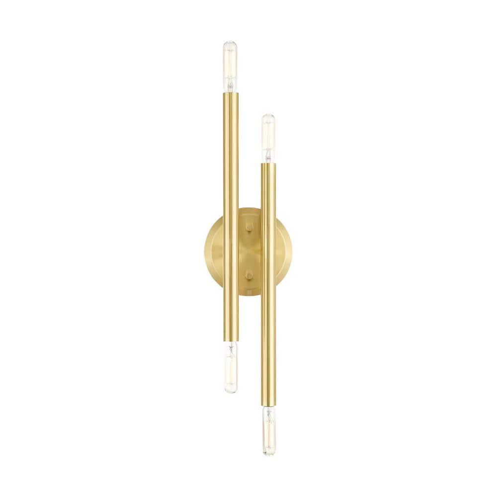 Livex Lighting Soho 4 - Light Wall Light in  Satin Brass