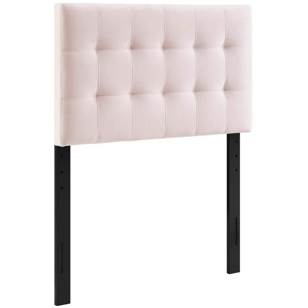 Modway Lily Biscuit Tufted Twin Performance Velvet Headboard in Pink