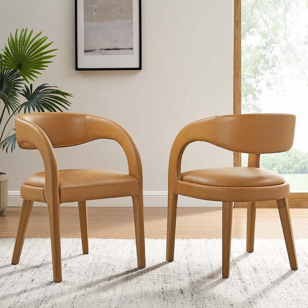 Modway Modway Pinnacle Vegan Leather Dining Chair (Set of 2)