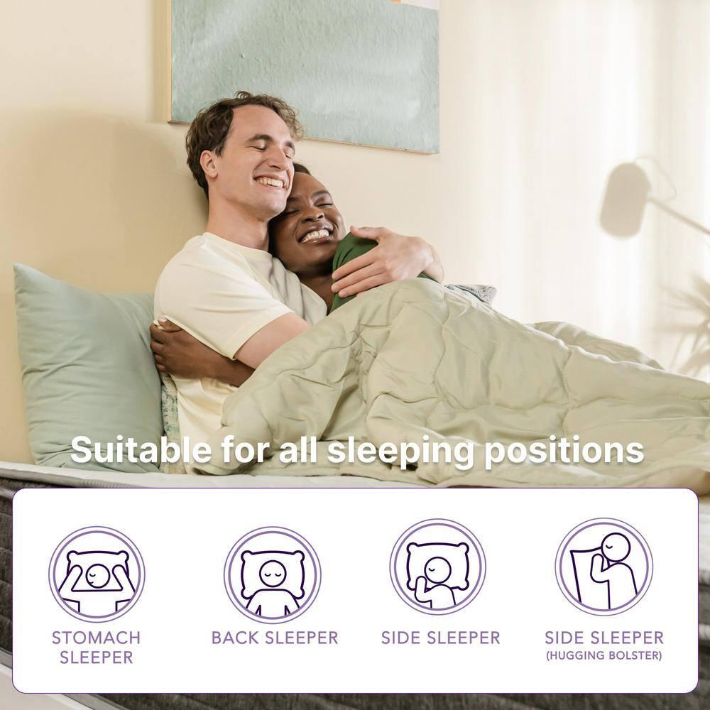 NapQueen Victoria 8" Queen, Hybrid of Cooling Gel Infused Memory Foam and Pocket Spring Mattress, Bed in a Box, Adult