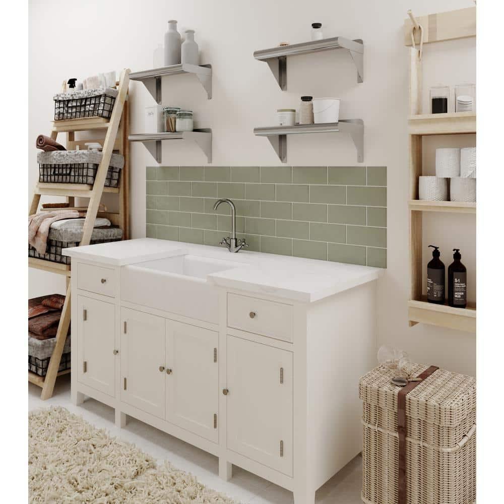 AmGood 8 in. x 16 in. Stainless Steel Wall Shelf | NSF Certified | Appliance & Equipment Metal Shelving | Kitchen, Restaurant, Garage, Laundry, Utility Room