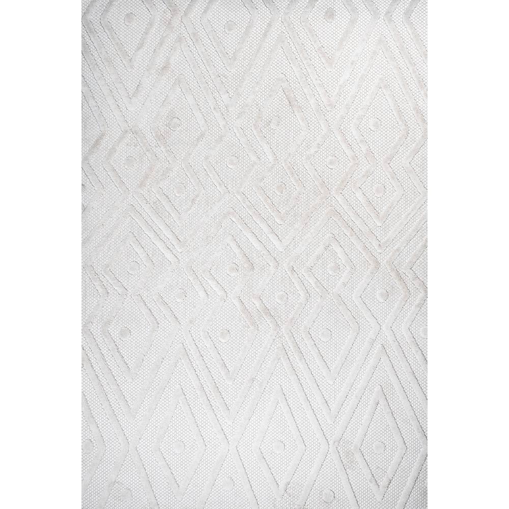 3'x5' Balansat Moroccan Diamond Indoor/Outdoor Area Rug, Ivory - JONATHAN Y
