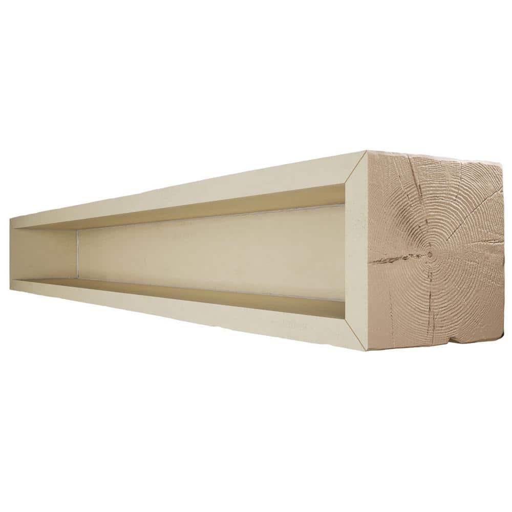 Ekena Millwork Hand Hewn Timberthane Faux Wood 3-Sided Ceiling Beam (U-beam)
