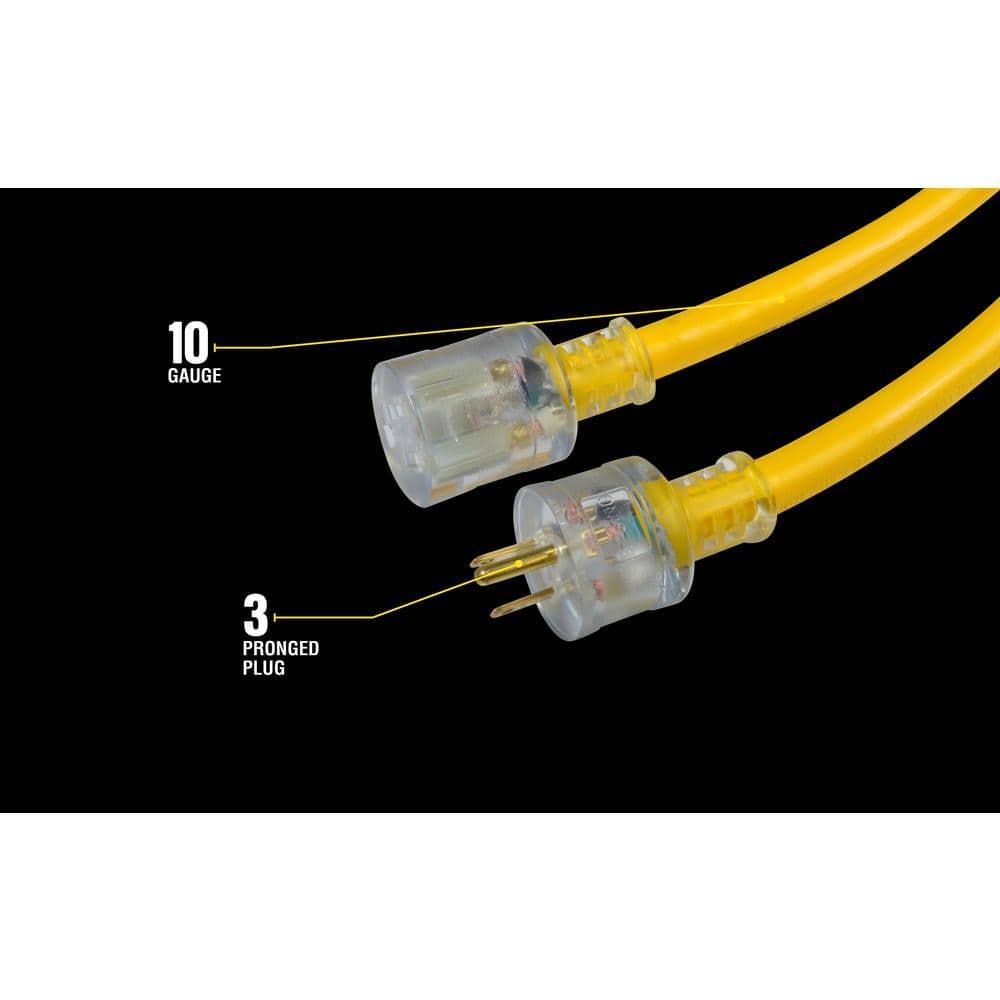 Yellow Jacket Outdoor 50 ft. L Yellow Extension Cord 10/3 SJTW