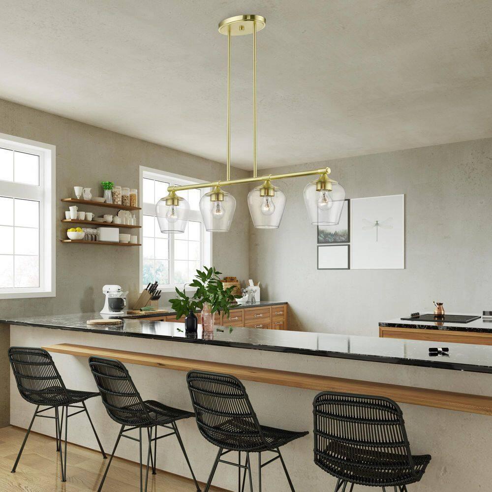 Livex Lighting Willow 4 - Light Chandelier in  Satin Brass