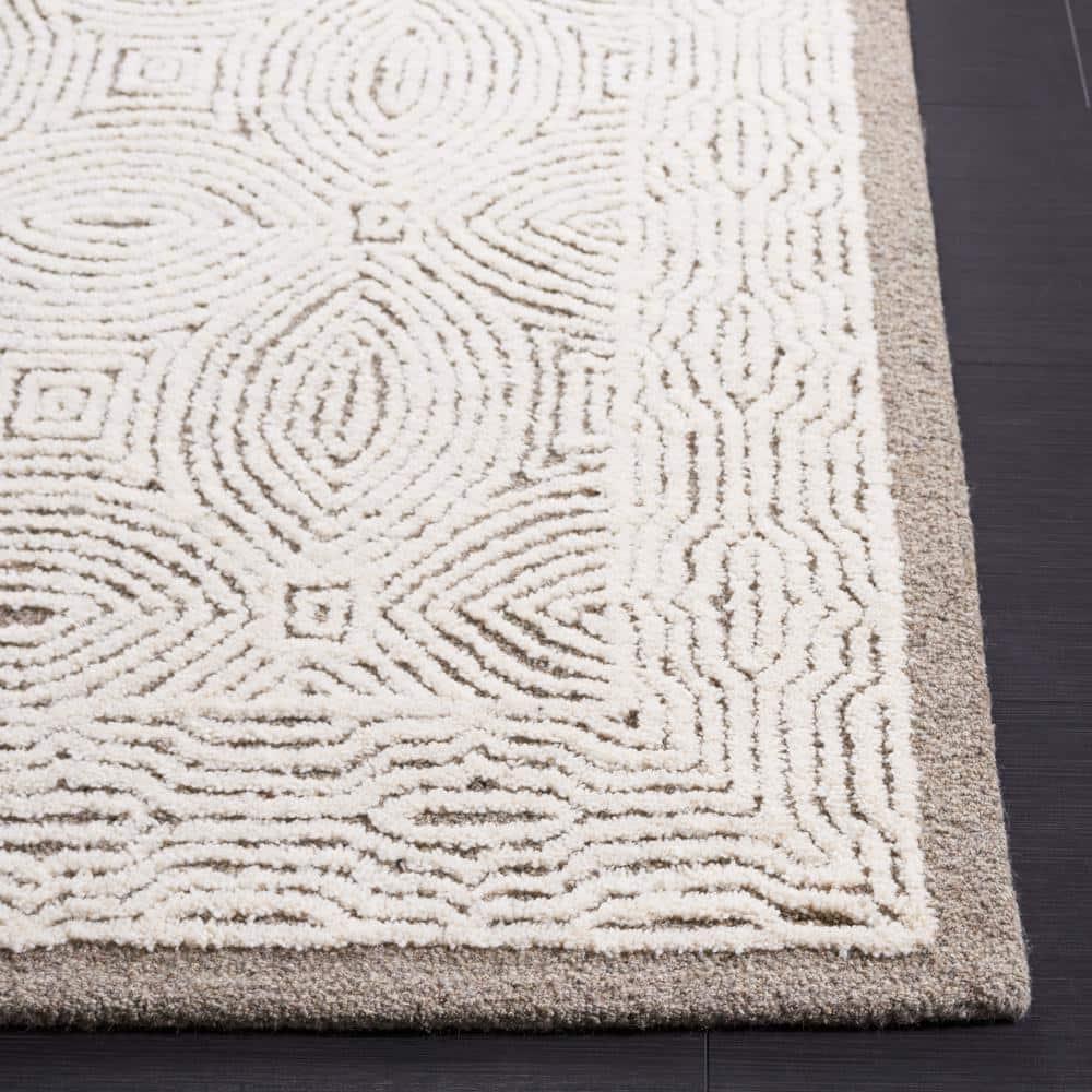 Abstract ABT575 Handmade Indoor Area Rug - Beige/Ivory - 6'x9' - Safavieh