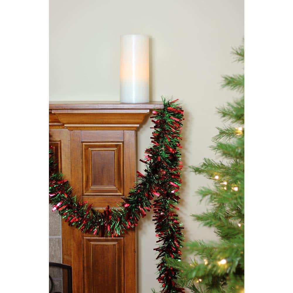 Northlight Seasonal 50' x 3" Red and Green Wide Cut 6-Ply Artificial Christmas Garland - Unlit