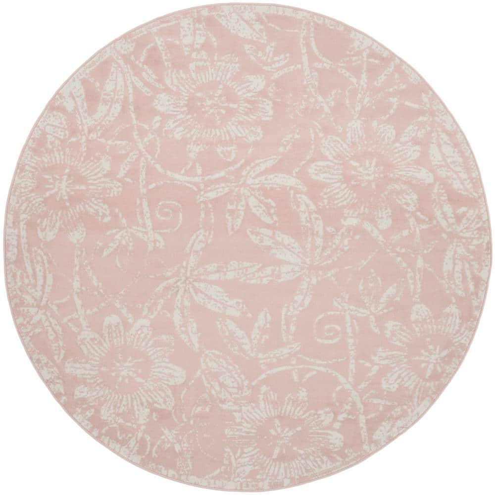 Nourison Whimsicle WHS05 Indoor only Area Rug - Pink 5' x round