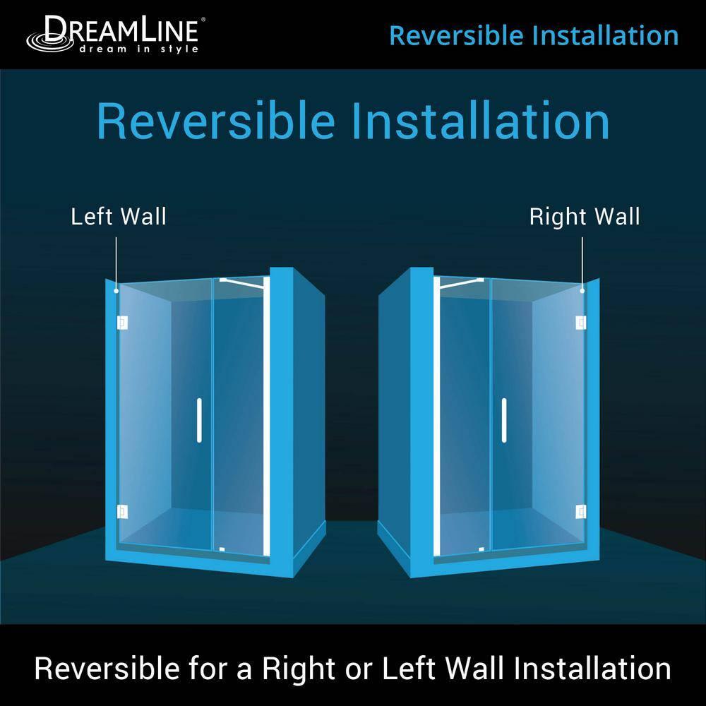 DreamLine Unidoor 39" W x 72" H  Hinged Frameless Shower Door with ClearMax™ Technology SHDR-20387210-01