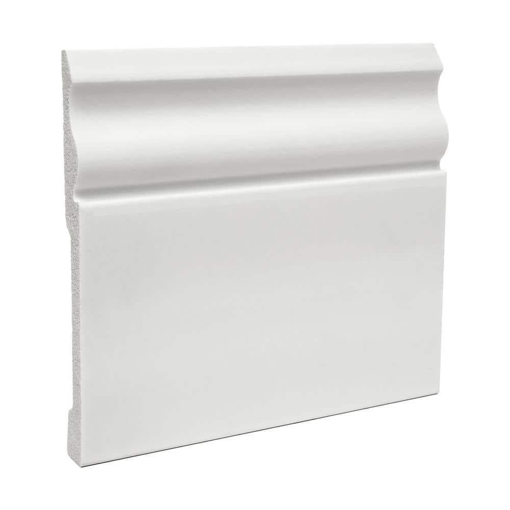 WM 163E 5-5/8 in x 1/2 in x 6 in Long Plain Recycled Polystyrene Base Moulding Sample