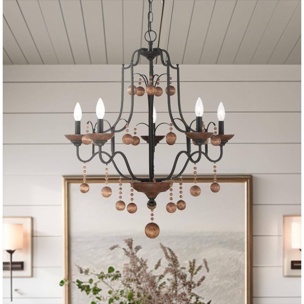 Minka Lavery - Colonial Charm - 5 Light Chandelier-31.75 Inches Tall and 28