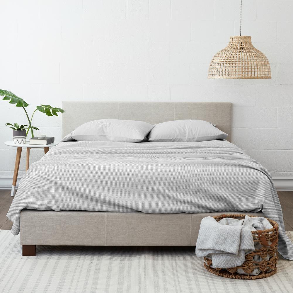 Linen Market Double-Brushed Patterned Microfiber Twin Sheet Set 3 Piece – Oeko-TEX Certified Ultra Soft & Wrinkle-Free - 16" Deep Pocket Sheets - Easy Care Twin Size - Stippled Gray