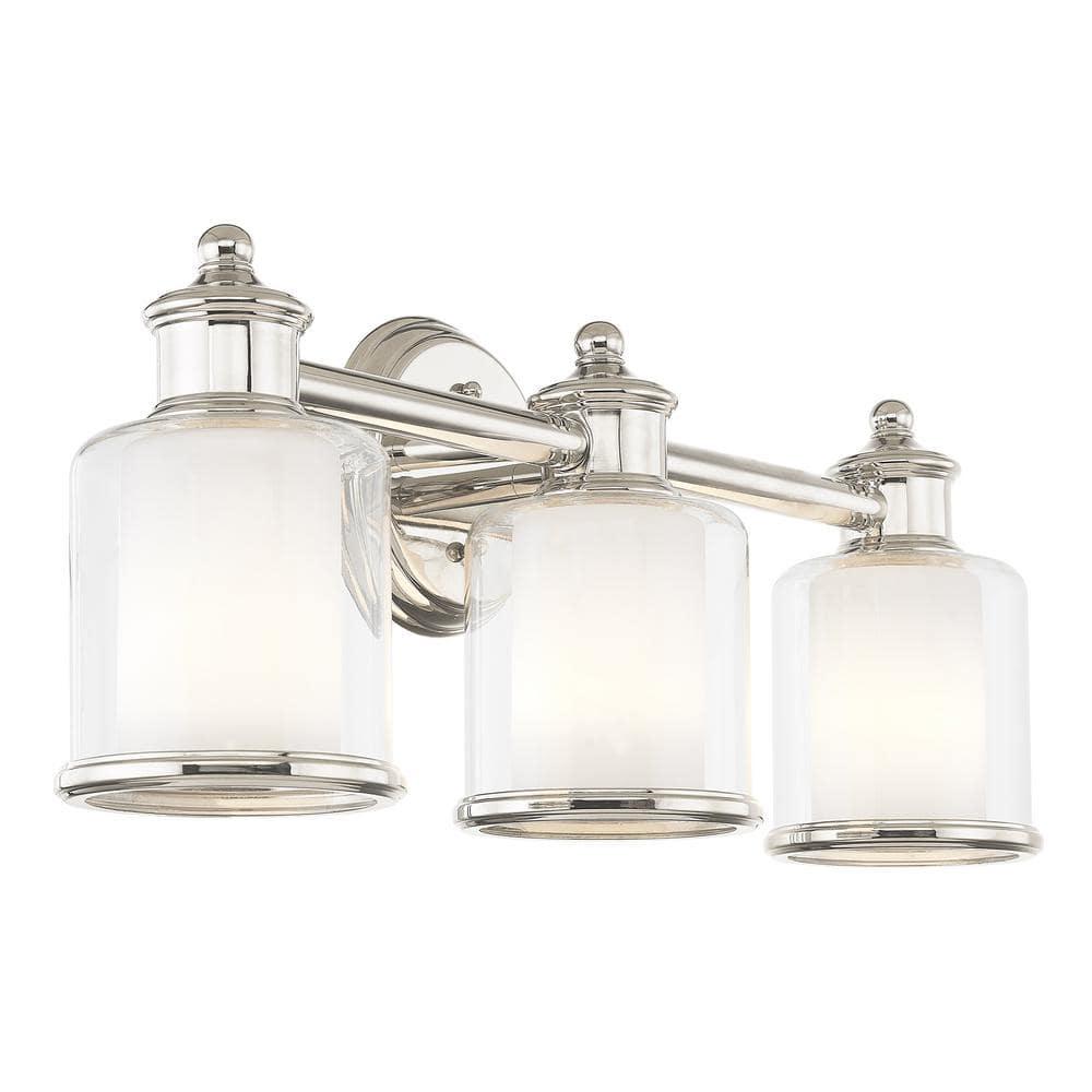 Livex Lighting Middlebush 3 - Light Vanity in  Polished Nickel