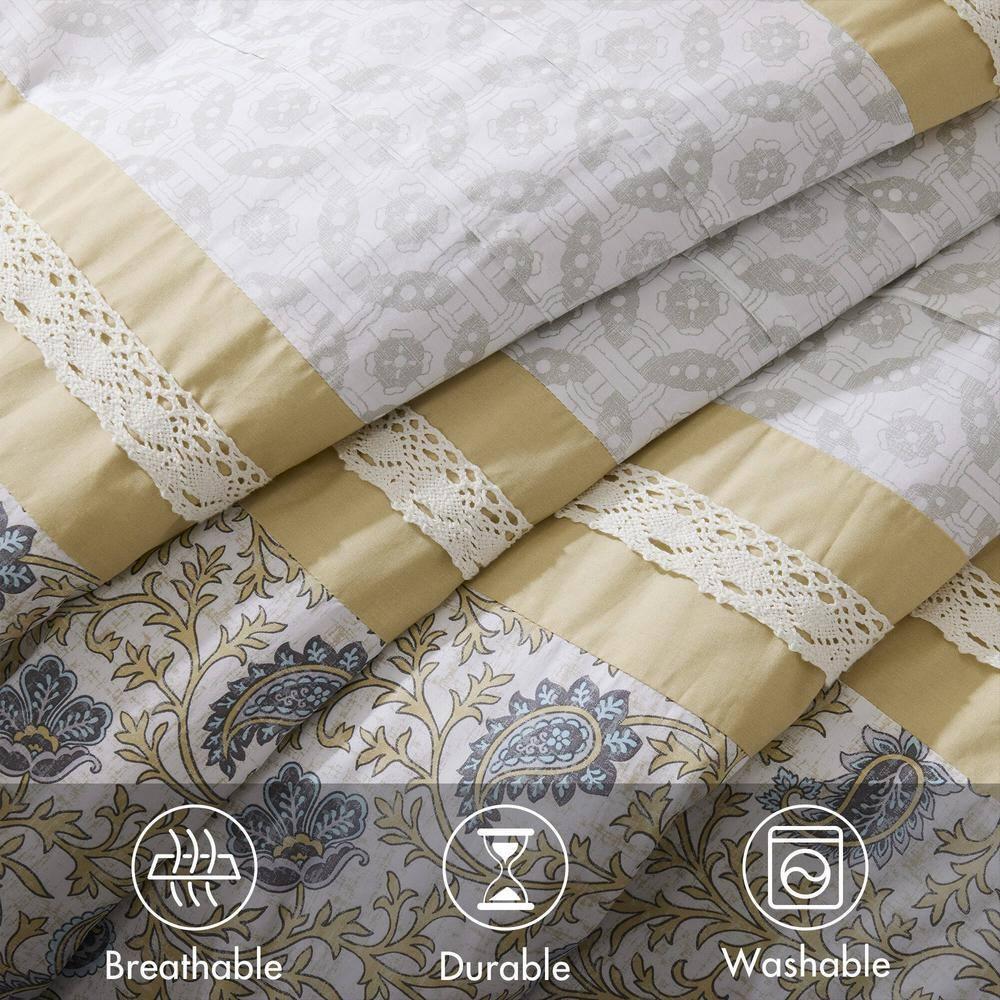 Madison Park Dawn 9 Piece Cotton Percale Comforter Set