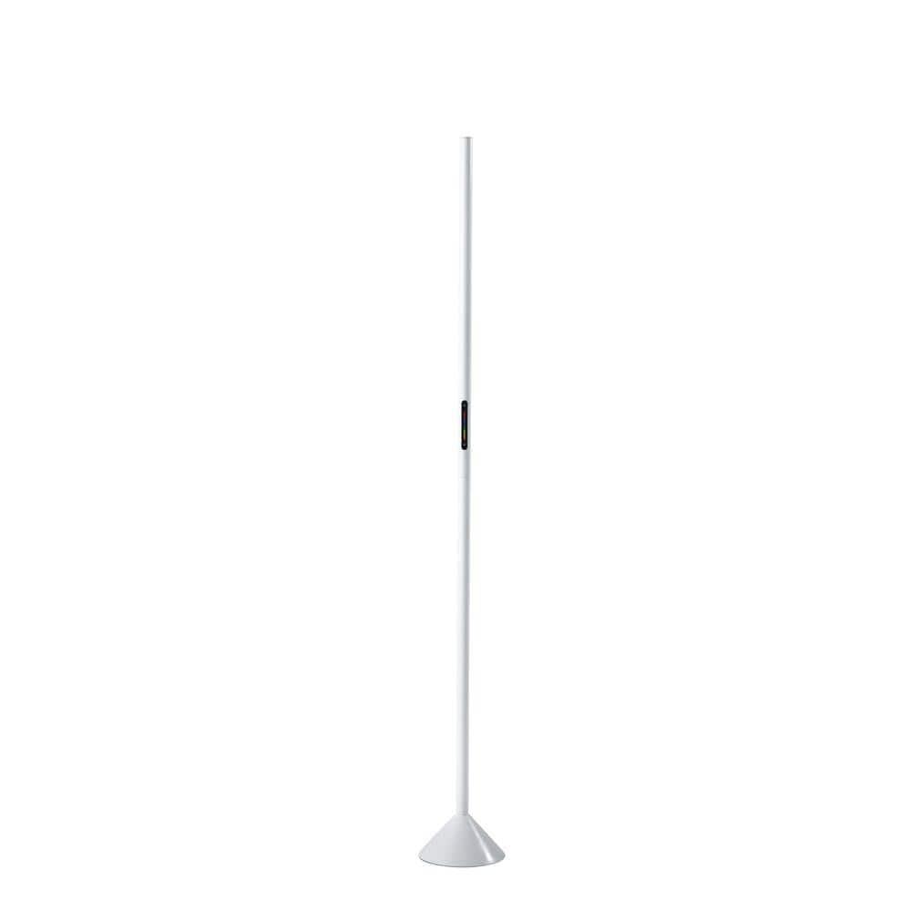 Matte White LED Floor Lamp with Slide Dimmer and RGB Switch