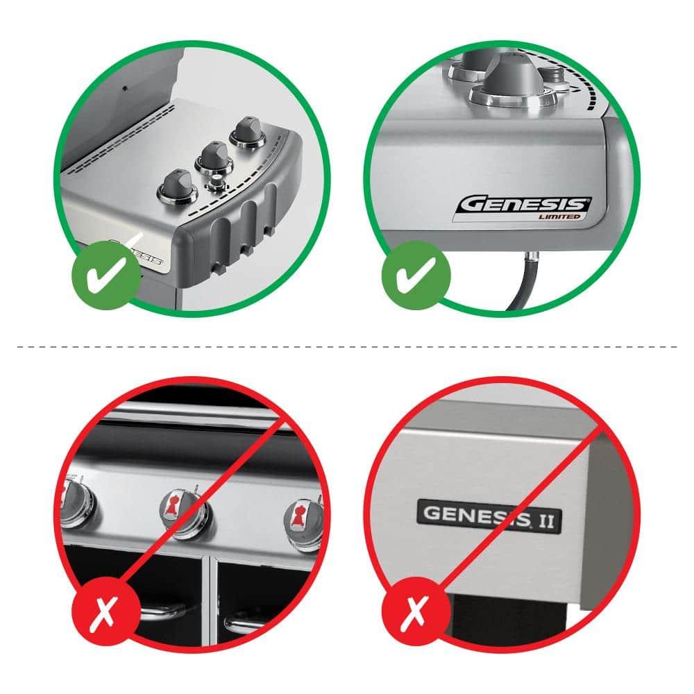 Weber 7539 Porcelain-Enameled Flame Tamer Flavorizer Bars For Genesis Side Mount E-310 & E-320 (2007-2010) Gas Grills - 5-Pieces