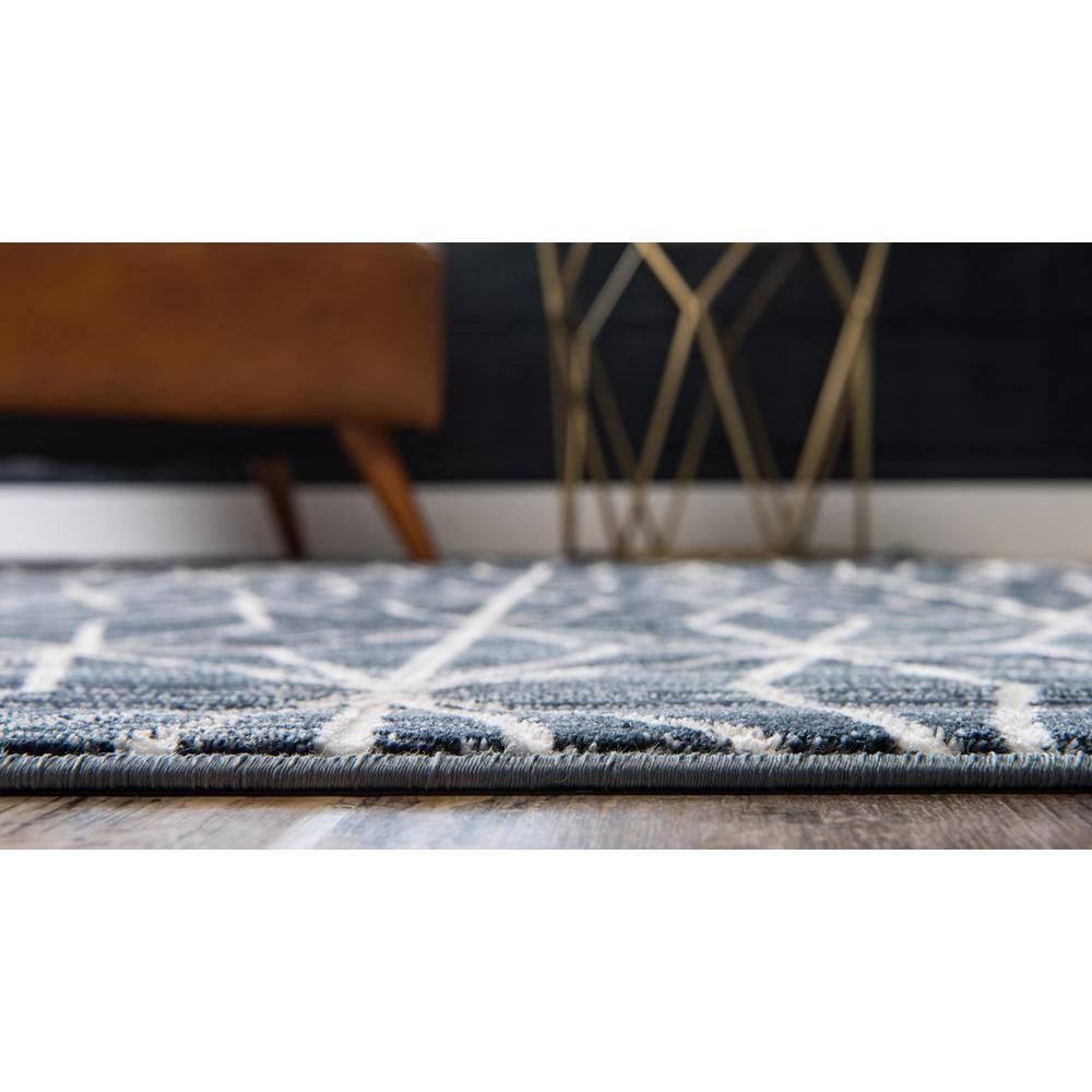 Jill Zarin Uptown Collection Area Rug - Fifth Avenue (8'  x 10' Rectangle Navy Blue/Ivory)
