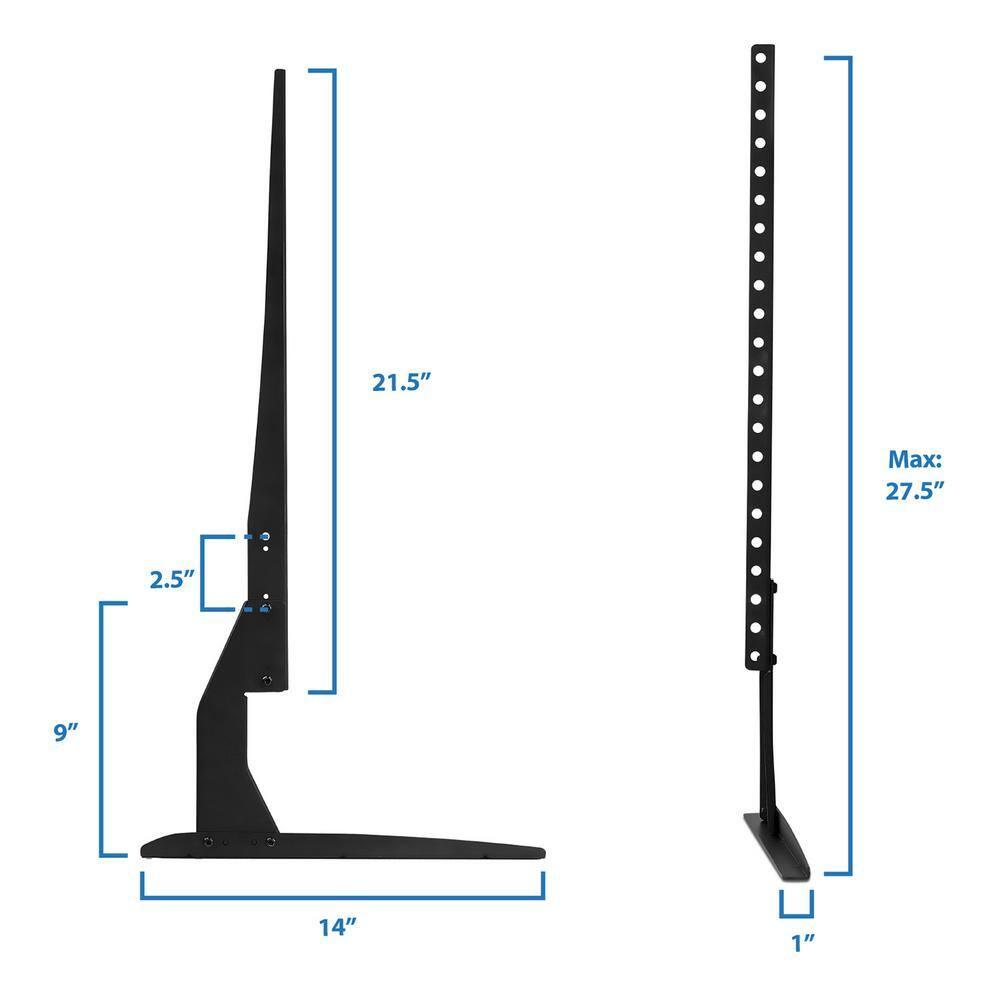 Mount-It! Universal TV Stand Base Replacement | Table top Pedestal Mount Fits 32 - 60 inch LCD LED Plasma TVs | 110 Lbs. Capacity | VESA 800 x 400 mm