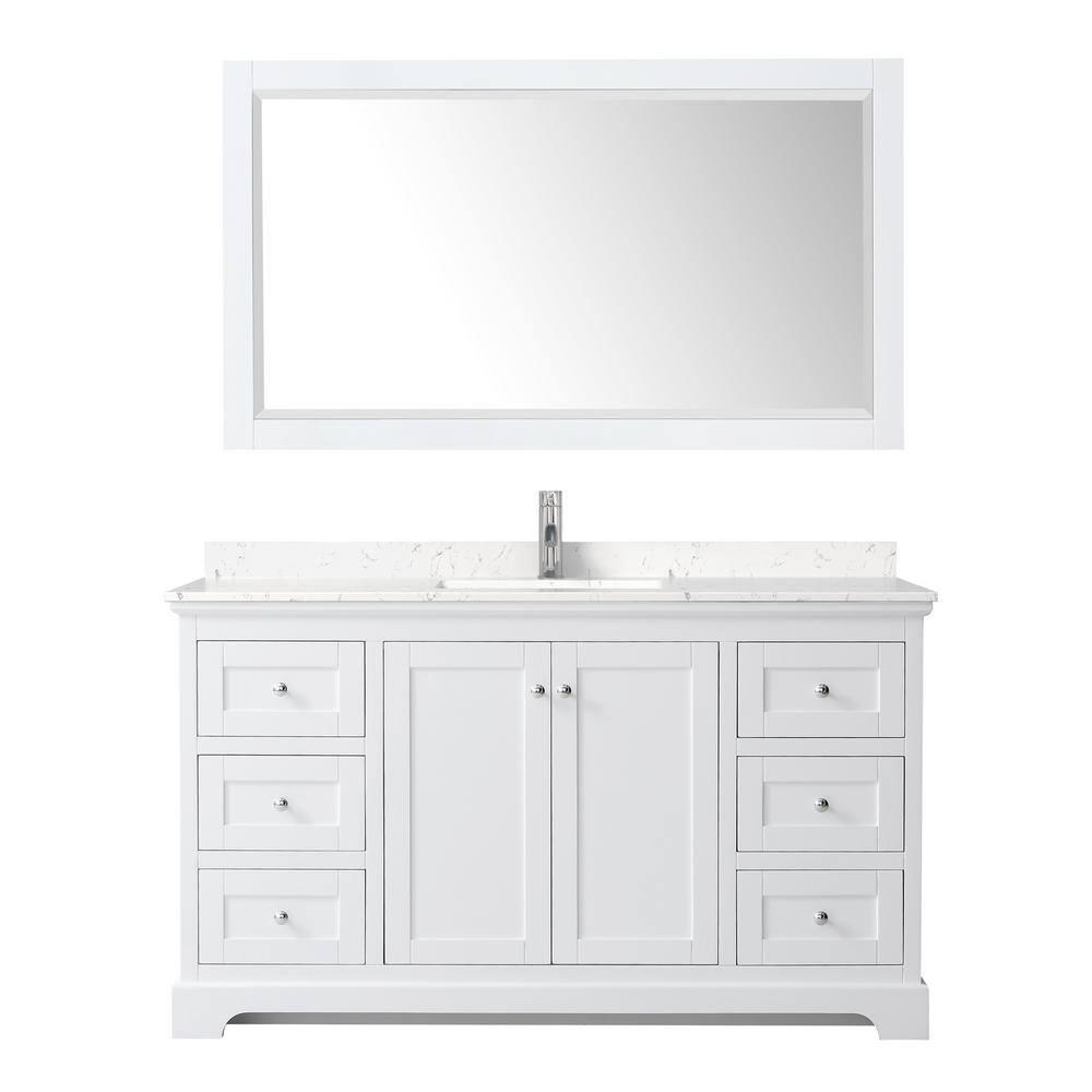 Wyndham Collection Wcv232360s-Vca-M58 Avery 60" Free Standing Single Basin Vanity Set -