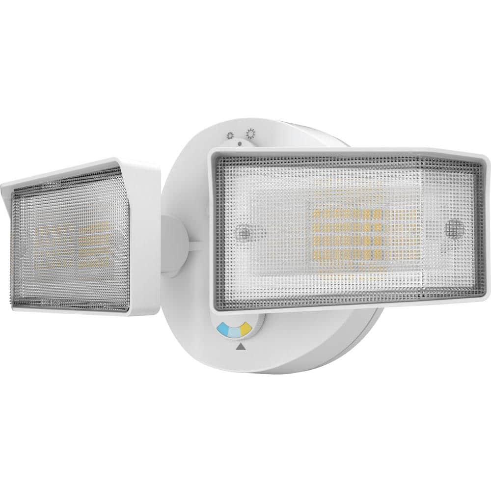 Lithonia Lighting 2 - Head Hardwired Dusk to Dawn Outdoor Security Flood Light