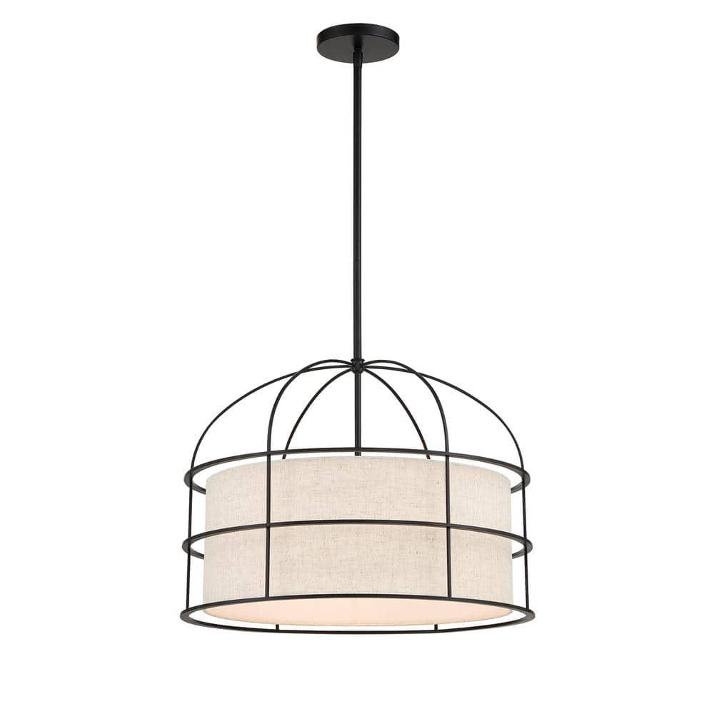 2155-66A-Minka Lavery-Gateway Park - 5 Light Convertible Pendant-15 Inches Tall and 20 Inches Wide-Coal Finish