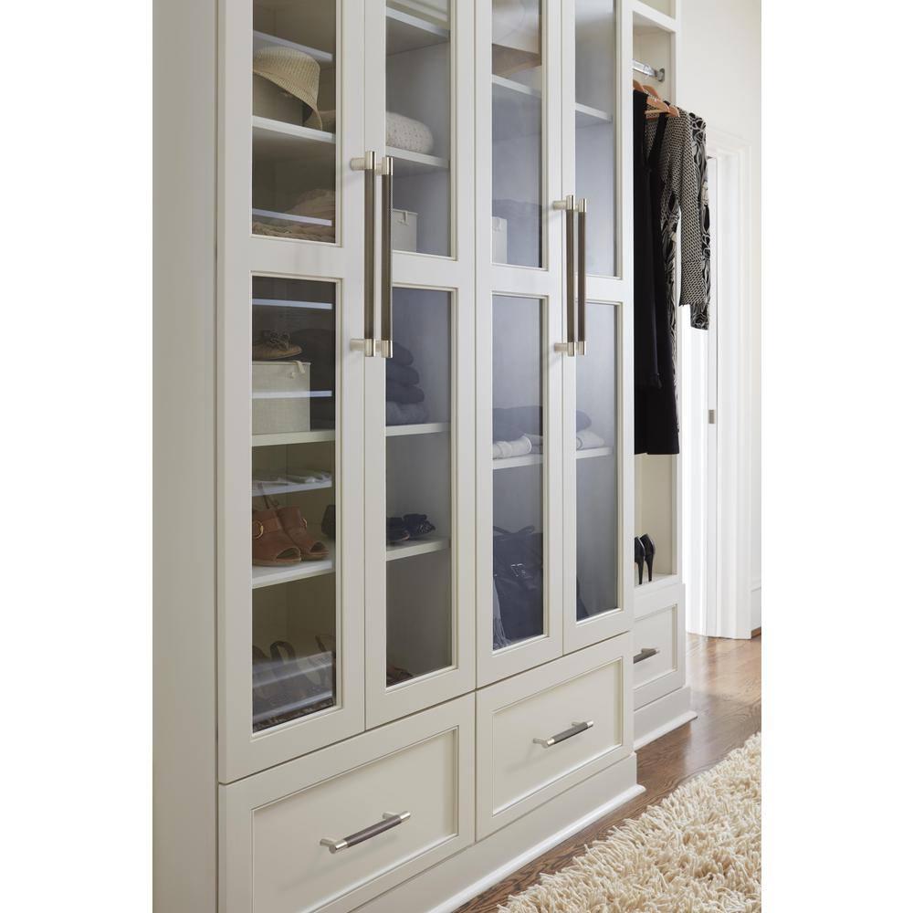 Amerock Esquire 10-1/16 inch (256mm) Center-to-Center Satin Nickel/Oil-Rubbed Bronze Cabinet Pull