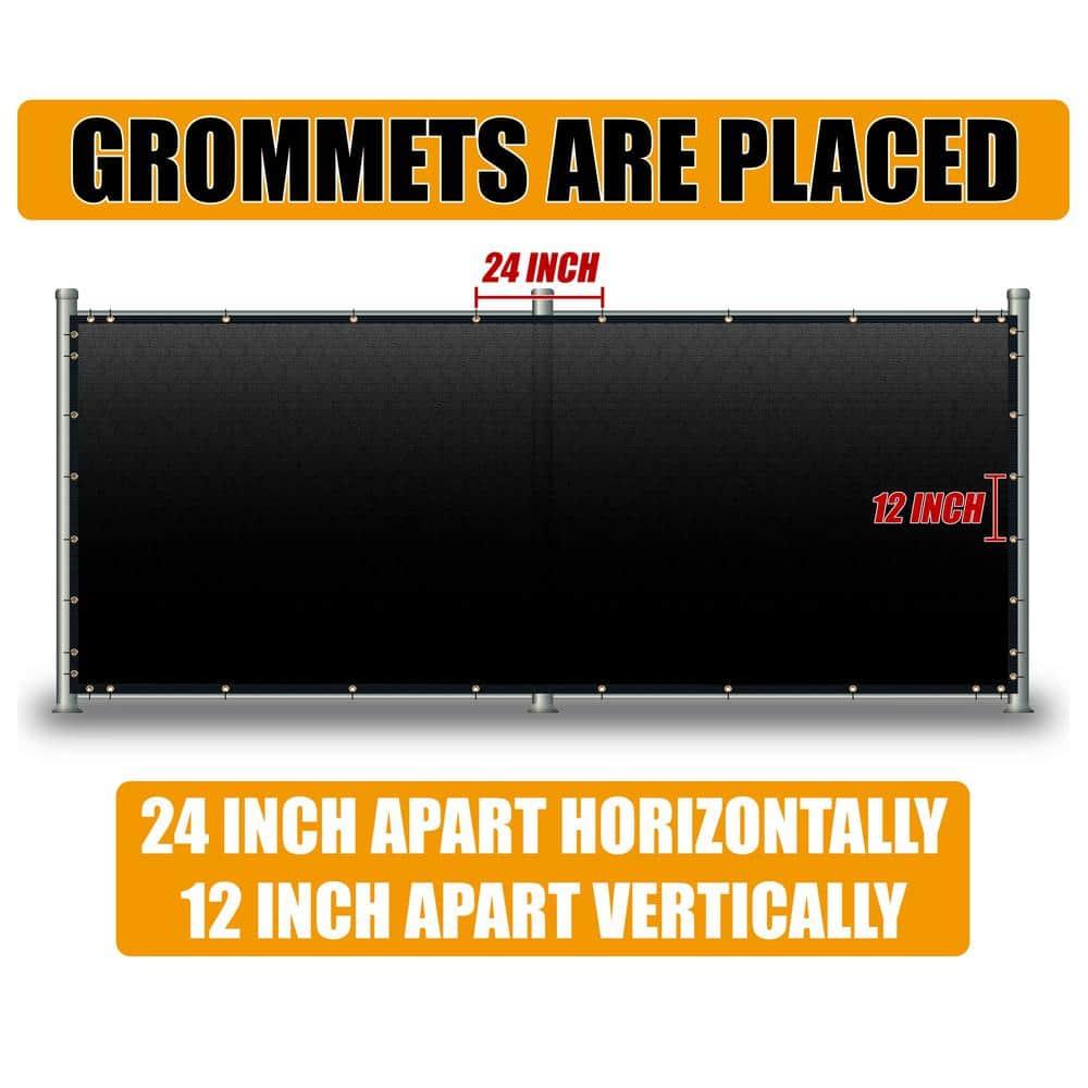 Amgo Fence Privacy Screen Heavy Duty Windscreen with Bindings & Grommets