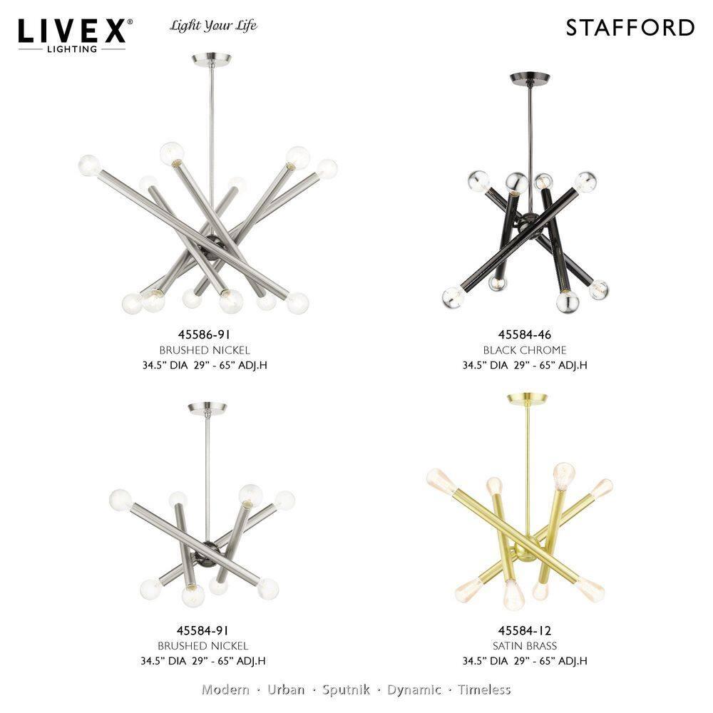 Livex Lighting Stafford 8 - Light Chandelier in  Brushed Nickel