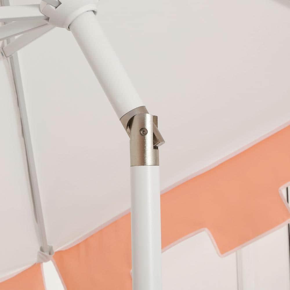Arlmont & Co. Taveon 9 ft. Classic MidCentury Market Patio Umbrella with UV Protection, Auto-Tilt, and Crank | Wayfair