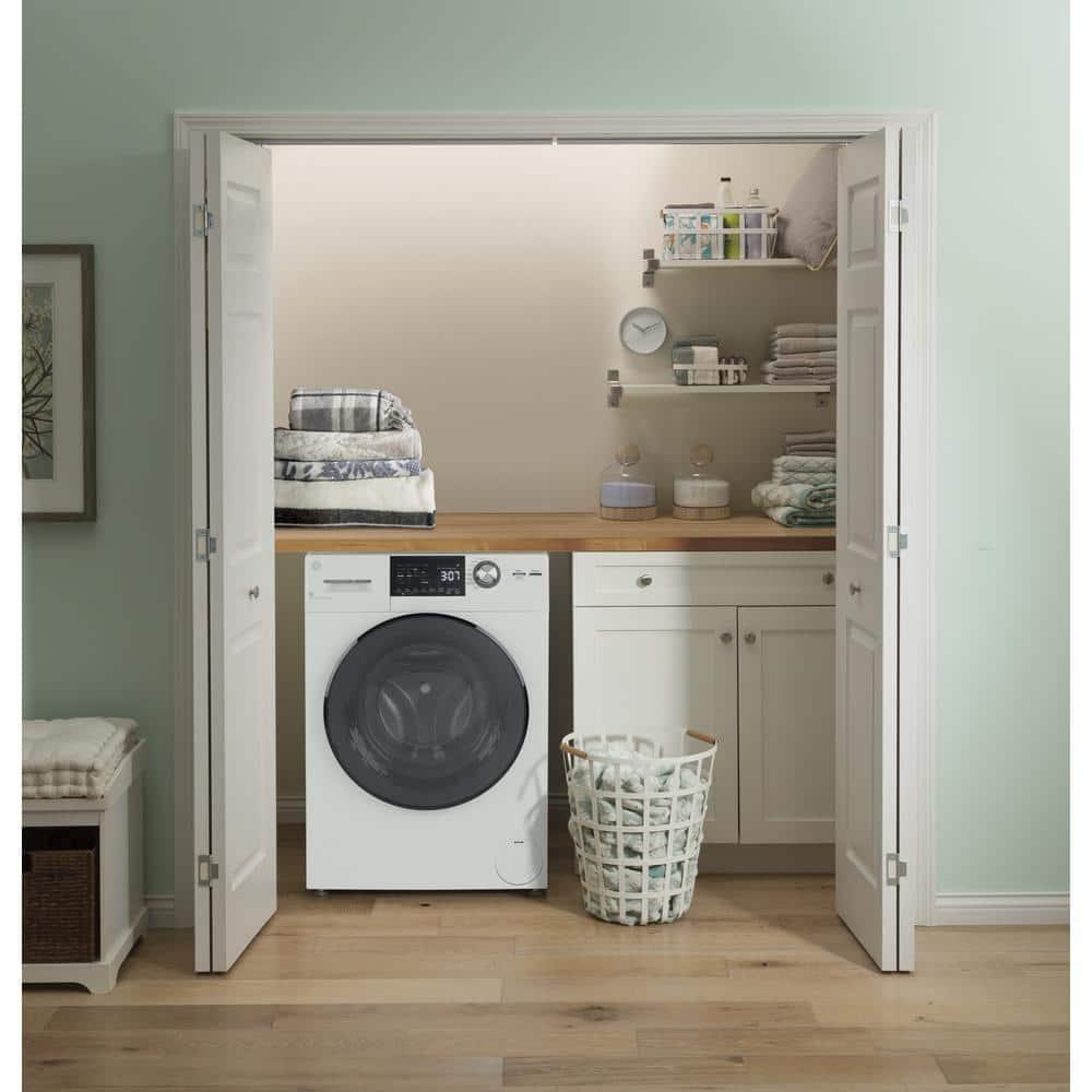 GE Appliances All-In-One Combo Unit with 2.4 Cubic Feet Front Load Washer and 2.4 Cubic Feet Electric Dryer