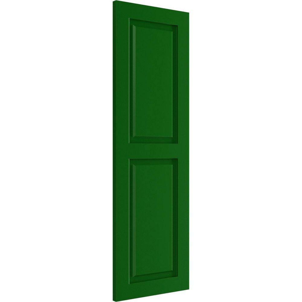 True Fit PVC Two Equal Raised Panel Shutters