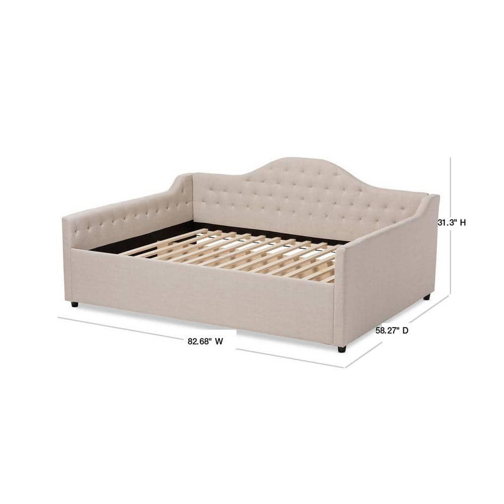 Baxton Studio Eliza Modern and Contemporary Fabric Upholstered Daybed