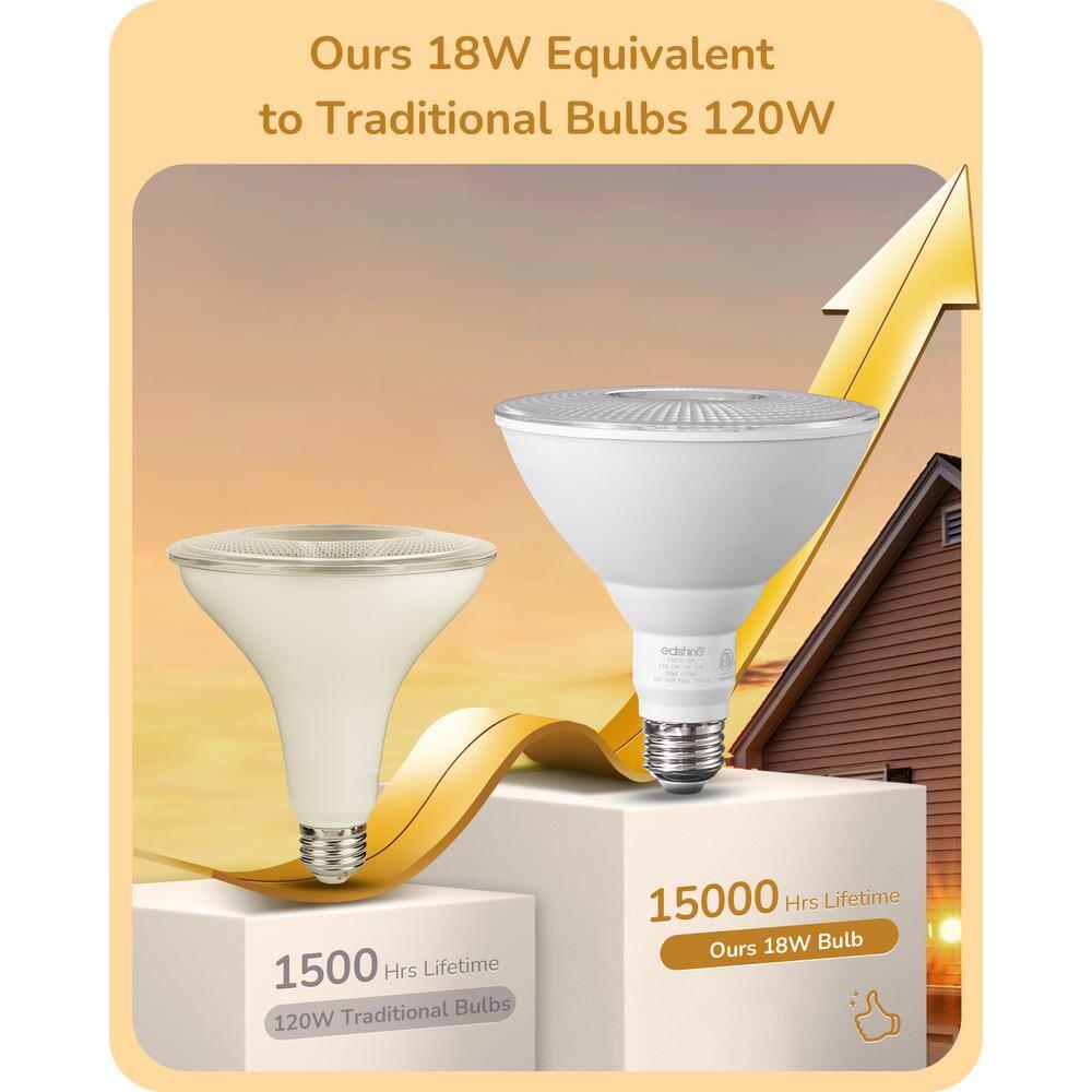 120-Watt Equivalent White Frosted Dimmable LED Flood Light Bulb