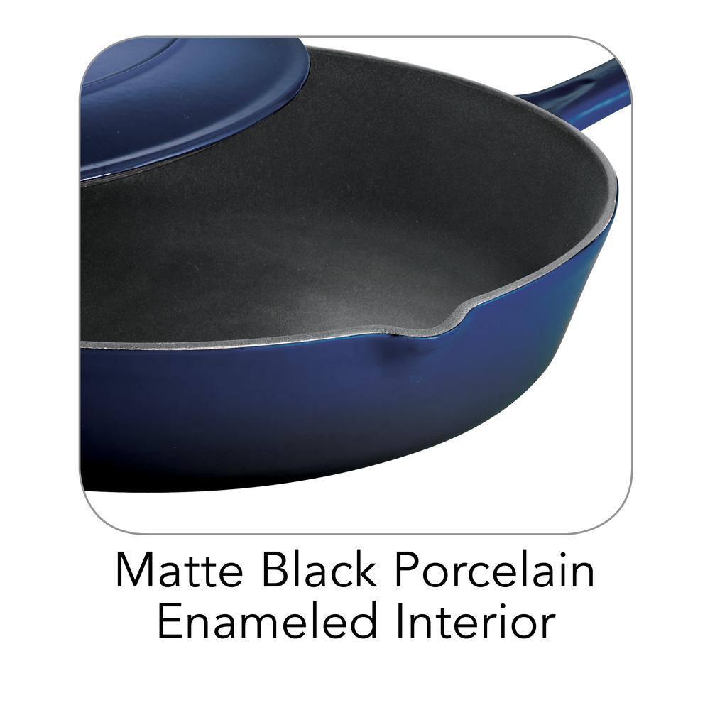 Tramontina Tramontina Gourmet Enameled Cast Iron Covered Skillet