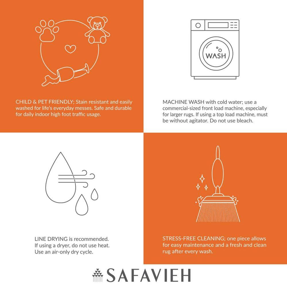 Faux Hide FAH535 Power Loomed Machine Washable Area Rug - Light Brown/Brown - 4'x6' - Safavieh.