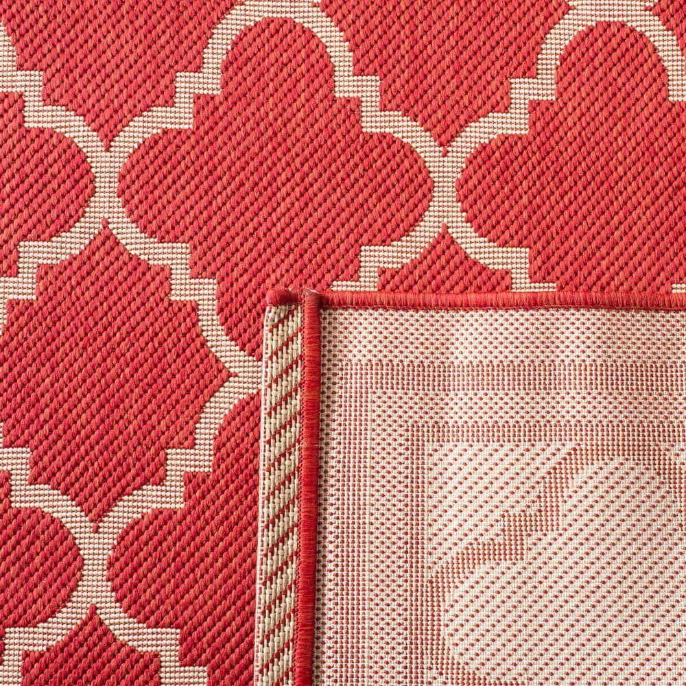 Courtyard CY6918 Power Loomed Indoor/Outdoor Area Rug - Red/Bone - 8'x11' - Safavieh.