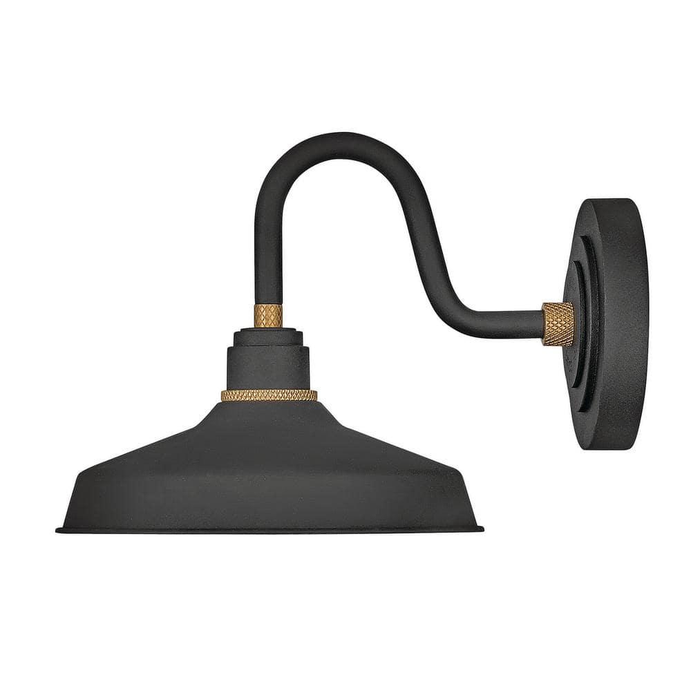 1 Light Small Outdoor Gooseneck Barn Light Traditional And Industrial Style 9.5 Inch Wide By 9.25 Inch High-Textured Black Finish Hinkley Lighting