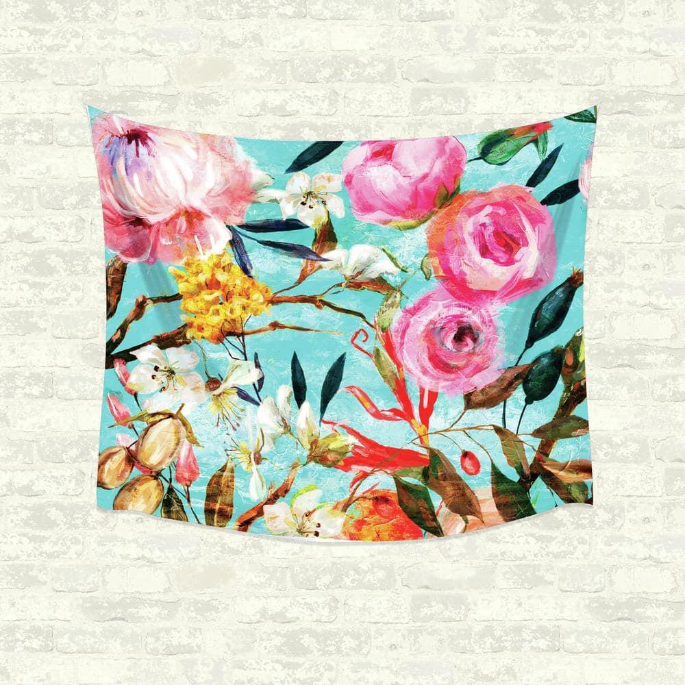 Oil Paint Floral Large Tapestry