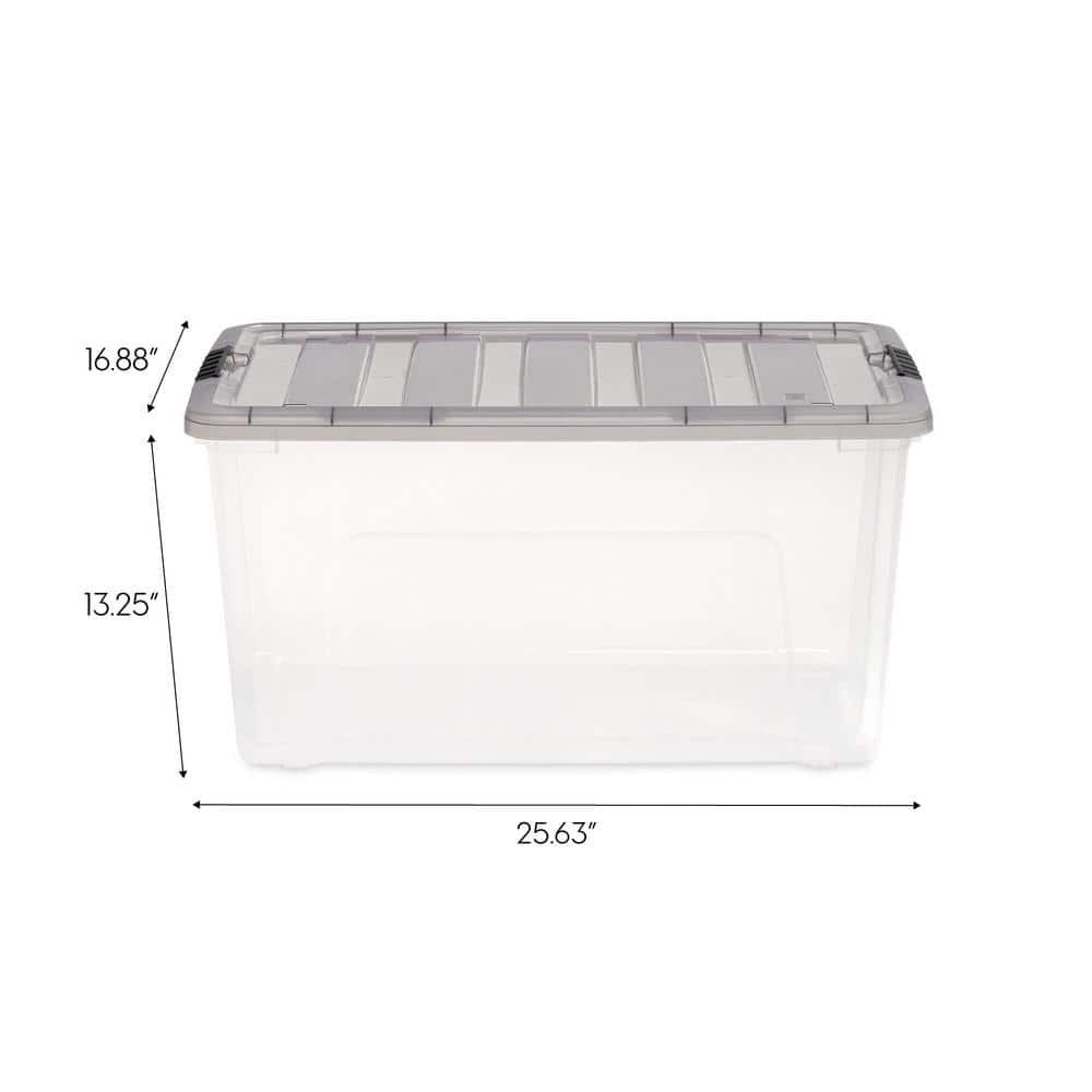 72 Qt [18 GAL] Stack & Pull Storage Box