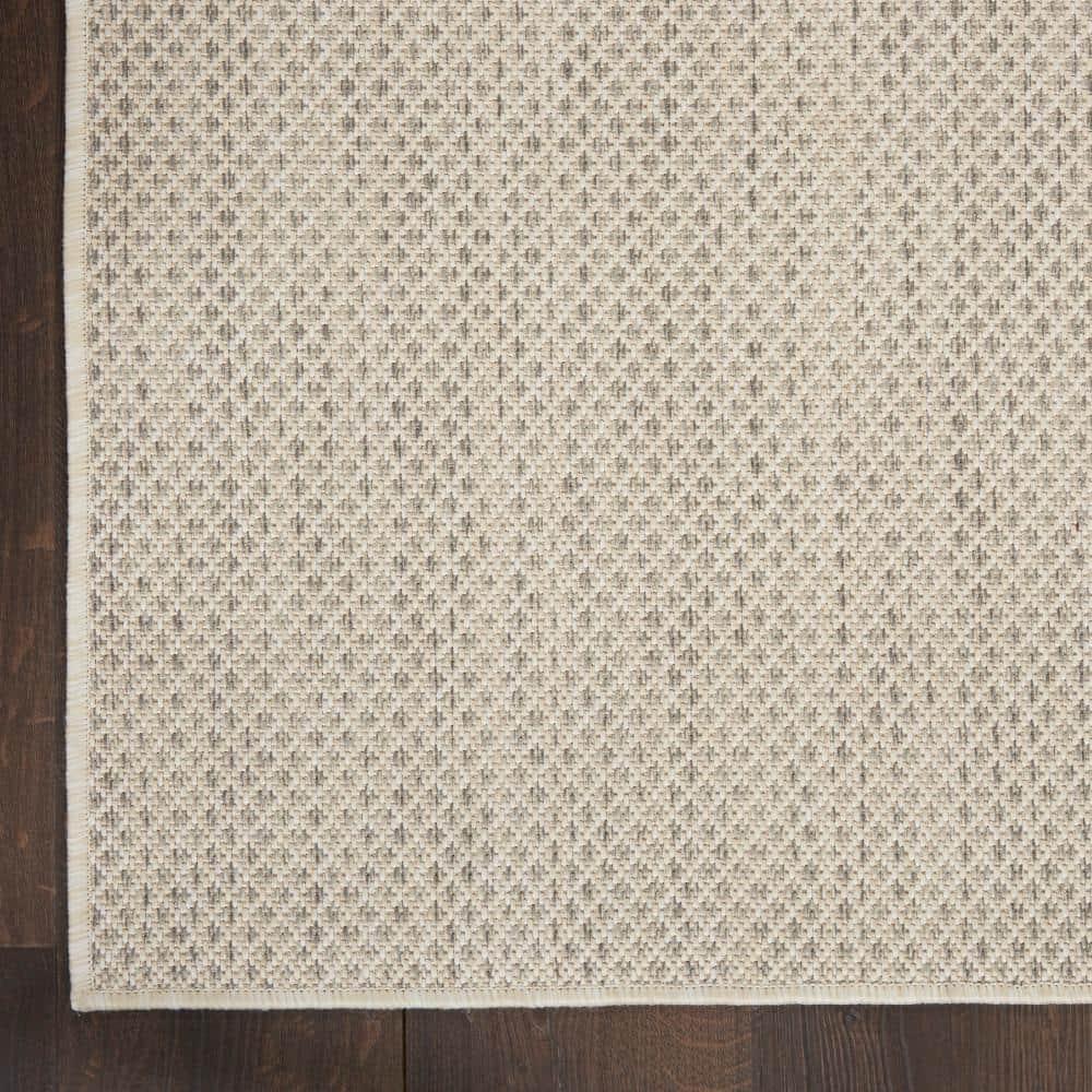 Nourison Courtyard COU01 Indoor/outdoor Area Rug - Ivory Silver 3' x 5'